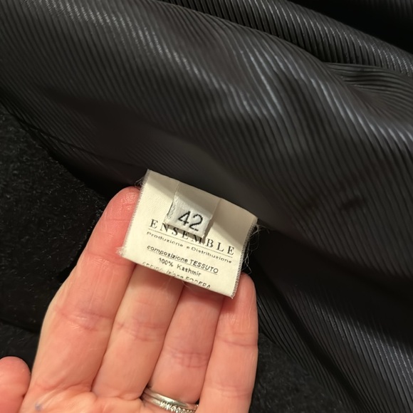 Vintage Camalgori black 100% cashmere long coat size 42 (US size 12/L) - Picture 7 of 13